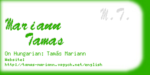 mariann tamas business card